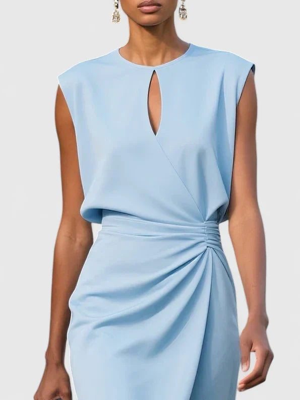 Lisandrah | Women's Sleek-Cut Solid Color Dress with Flattering Silhouette