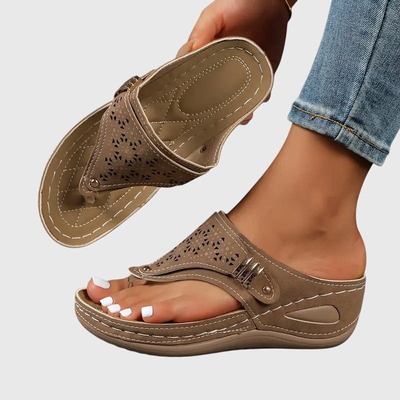 Kaylie | Women's Slip-On Orthopedic Sandals with Wedge Sole and Arch Support