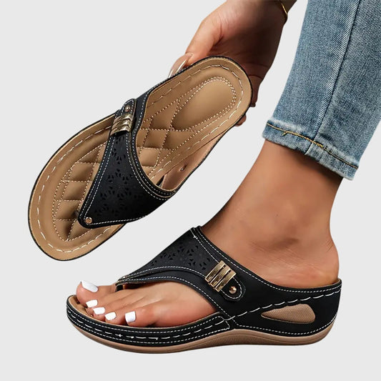 Kaylie | Women's Slip-On Orthopedic Sandals with Wedge Sole and Arch Support