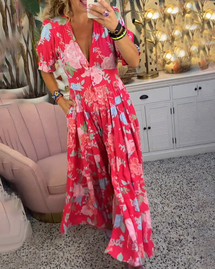 Tessa – Floral Print Dress with Pockets