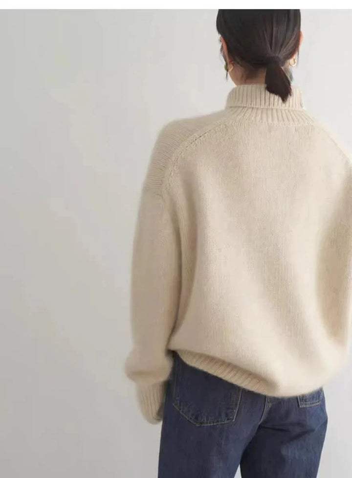 Kayla – High Collar Loose Knitted Jumper