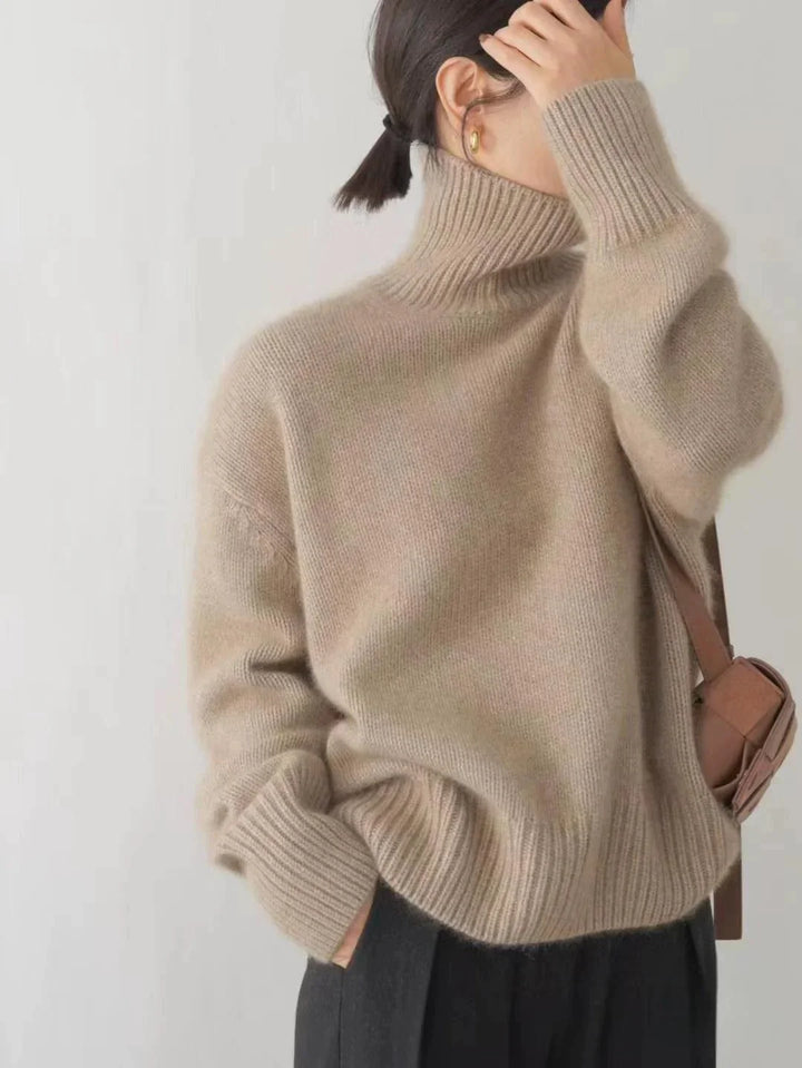 Kayla – High Collar Loose Knitted Jumper