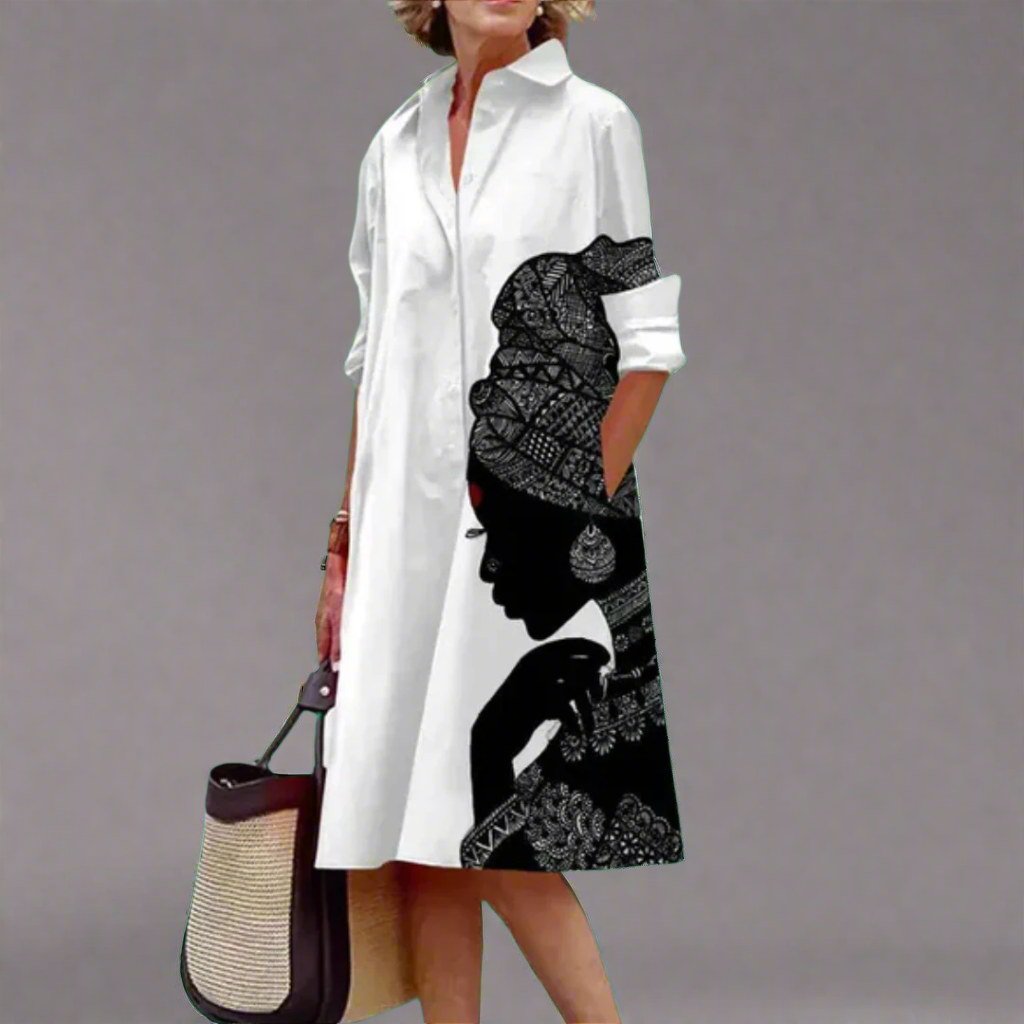 Revel – Character Art Print Knee-Length Dress for Women