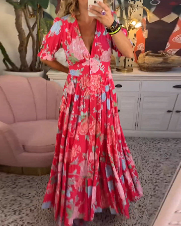 Tessa – Floral Print Dress with Pockets