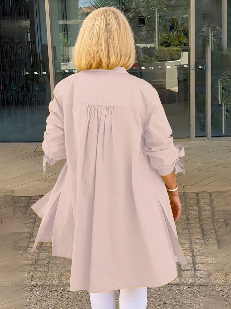 Isalyn – Flattering Cotton Jacket with Stand Collar