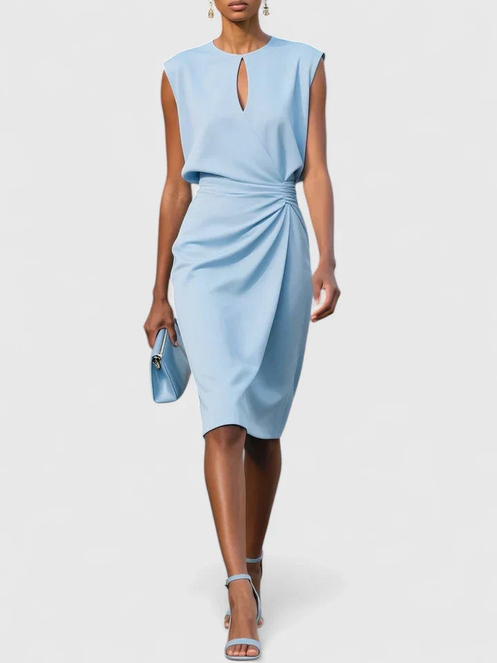 Lisandrah | Women's Sleek-Cut Solid Color Dress with Flattering Silhouette