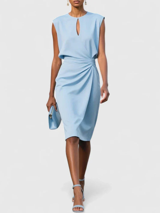 Lisandrah | Women's Sleek-Cut Solid Color Dress with Flattering Silhouette