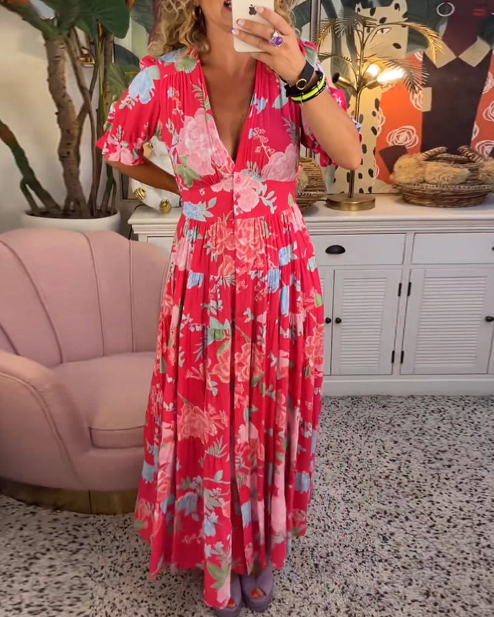 Tessa – Floral Print Dress with Pockets