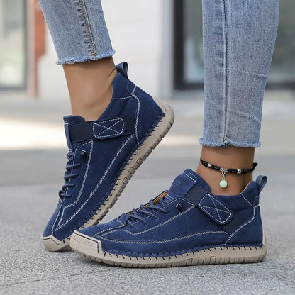 Saela | Women's Wide-Fit Orthopedic Slip-On Sneakers with Elastic Side Panels