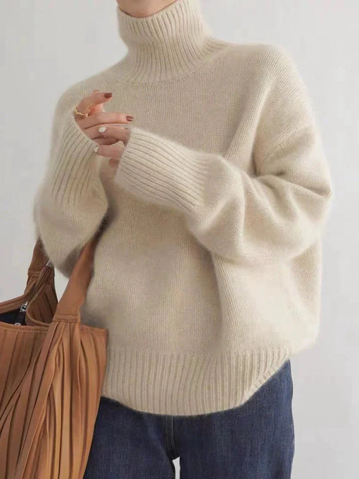 Kayla – High Collar Loose Knitted Jumper