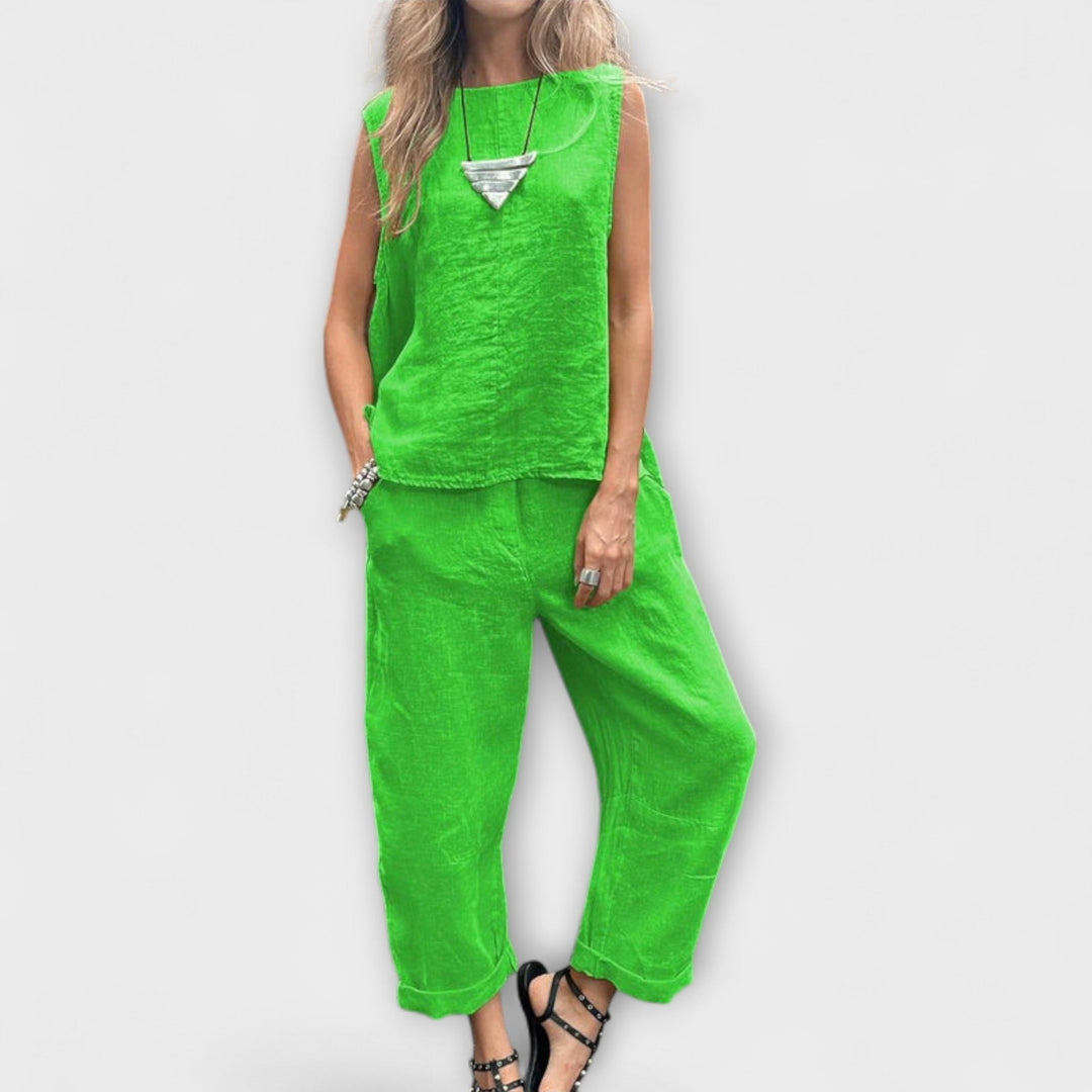 Jennifer – Relaxed Cotton-Linen Outfit