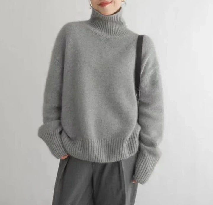 Kayla – High Collar Loose Knitted Jumper