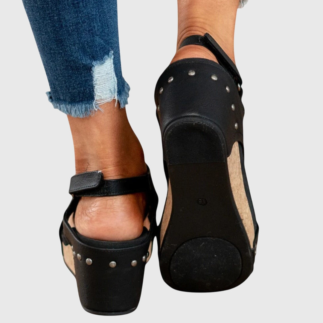 Adela | Women's Orthopedic Wedge Sandals with Adjustable Buckle and Cushioned Insole