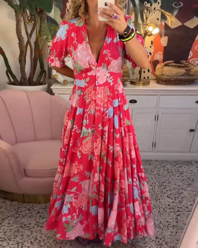 Tessa – Floral Print Dress with Pockets