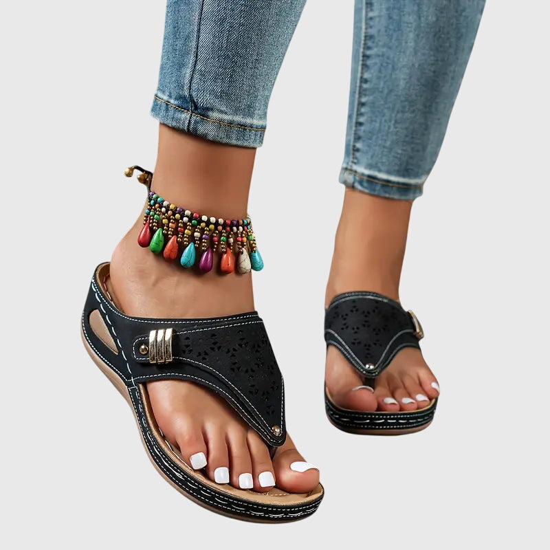 Kaylie | Women's Slip-On Orthopedic Sandals with Wedge Sole and Arch Support
