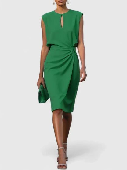 Lisandrah | Women's Sleek-Cut Solid Color Dress with Flattering Silhouette