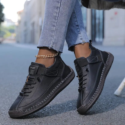 Saela | Women's Wide-Fit Orthopedic Slip-On Sneakers with Elastic Side Panels