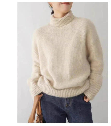 Kayla – High Collar Loose Knitted Jumper