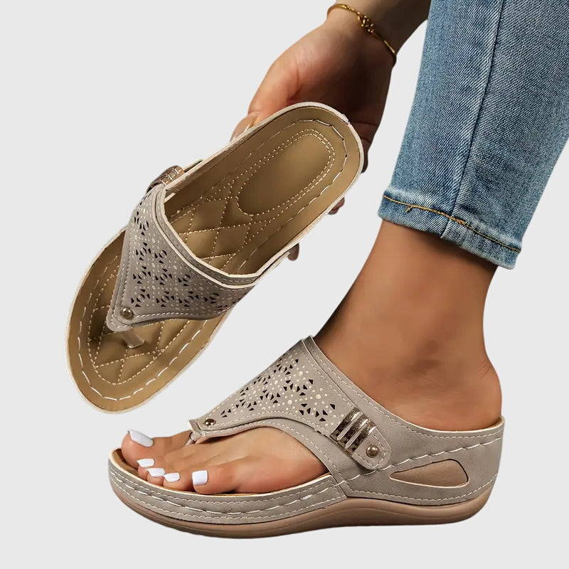 Kaylie | Women's Slip-On Orthopedic Sandals with Wedge Sole and Arch Support