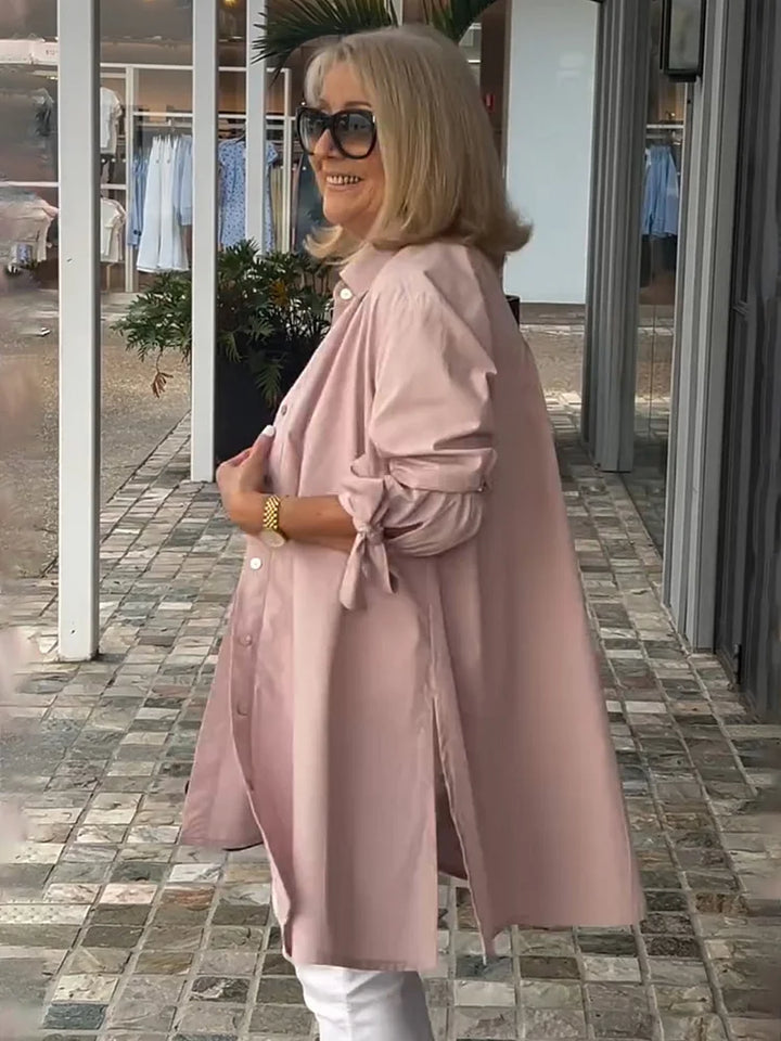 Isalyn – Flattering Cotton Jacket with Stand Collar