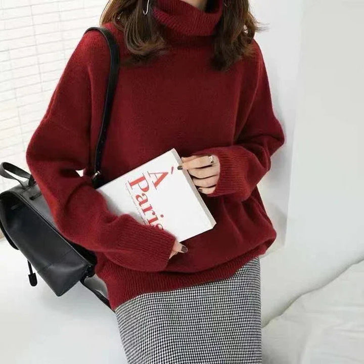 Kayla – High Collar Loose Knitted Jumper