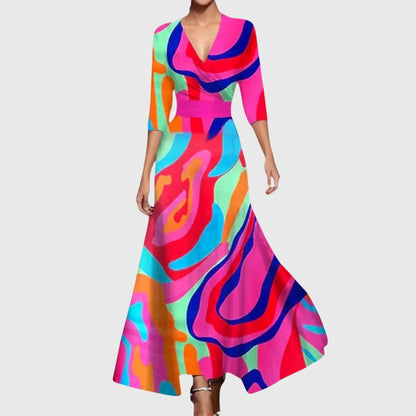 Leila | Women's Long-Sleeve Tailored Dress with Elegant Fit
