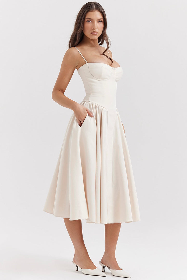 Emma | Waist-Enhancing Midi Dress