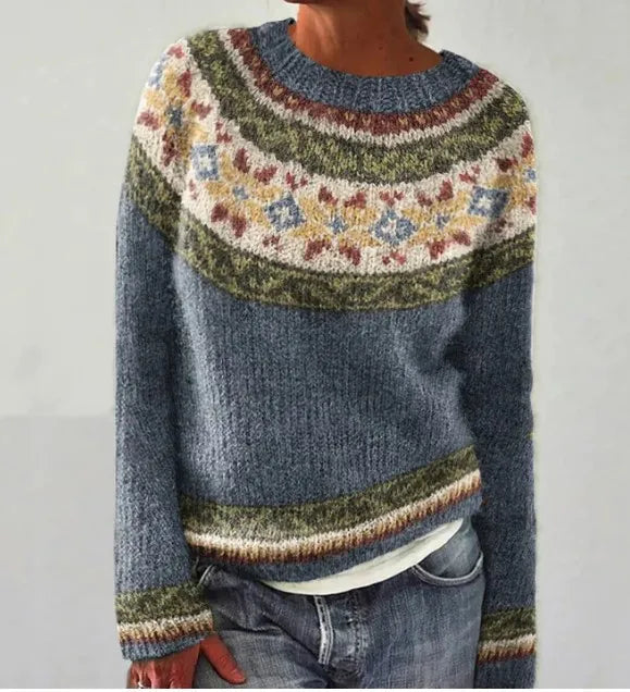 Lexi – Retro Nordic Pattern Autumn Jumper
