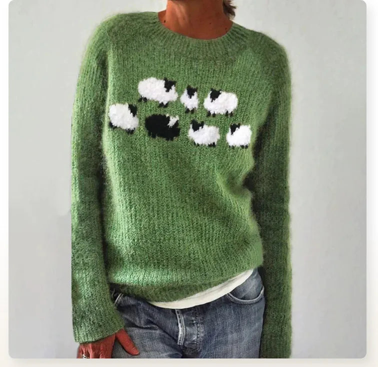 Lexi – Retro Nordic Pattern Autumn Jumper