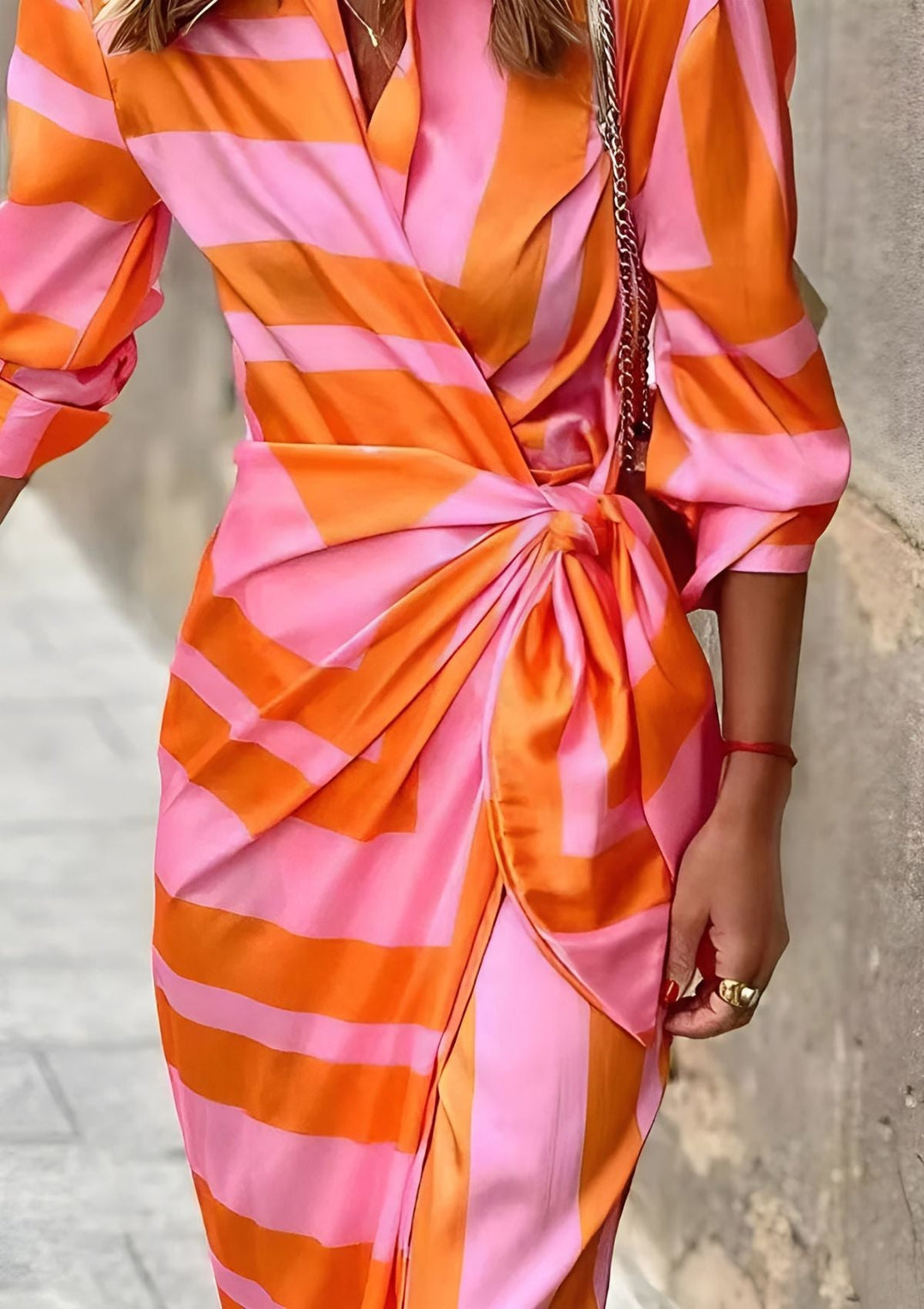 Darcy – Printed Waist-Cinching Shirt Dress