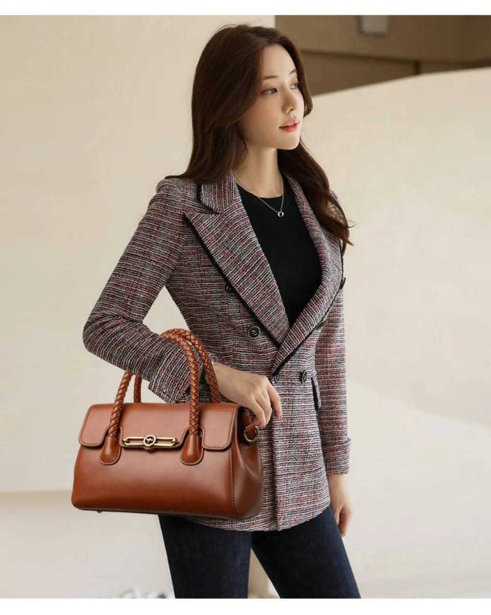 ronja™ – classic bag with braided handle and gold details