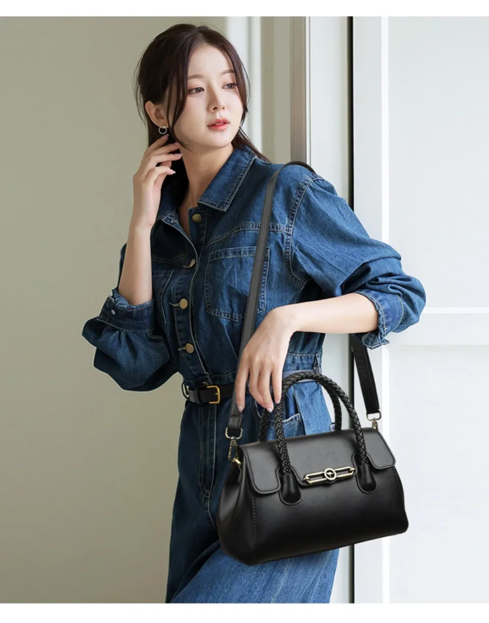 ronja™ – classic bag with braided handle and gold details