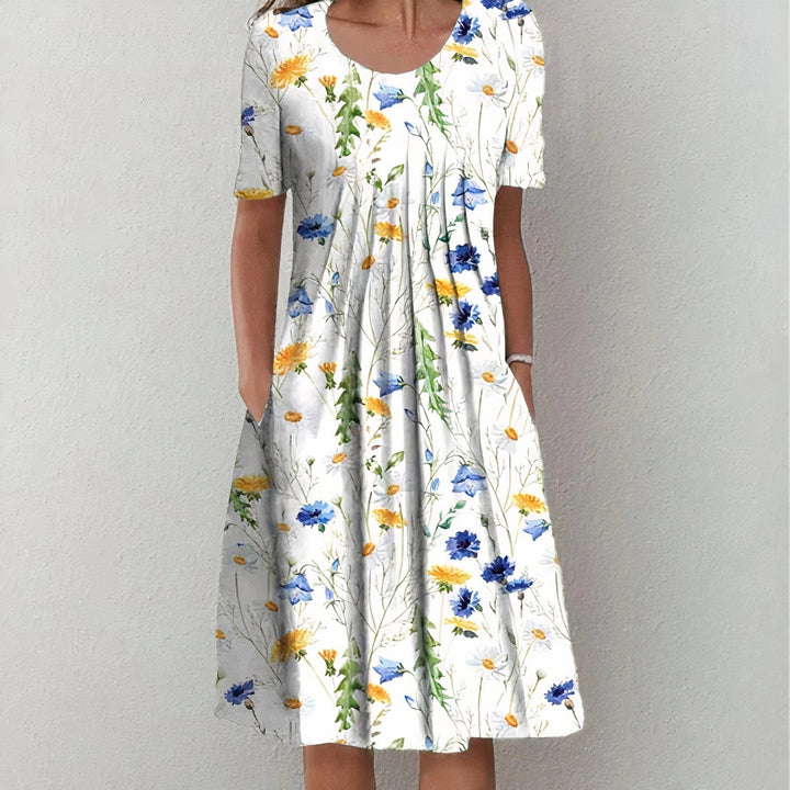 Leilani – Summer Bloom Ruffle-Trim Party Dress