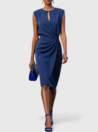 Lisandrah | Women's Sleek-Cut Solid Color Dress with Flattering Silhouette