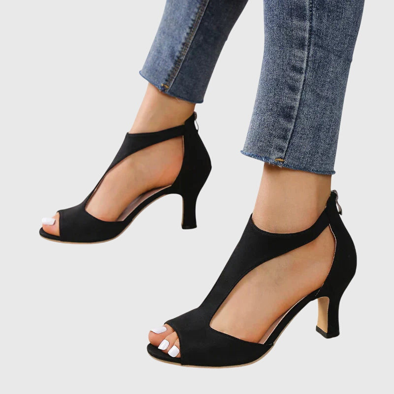 Delfina | Women's Orthopedic Heels with Stable Heel and Stretch Fit