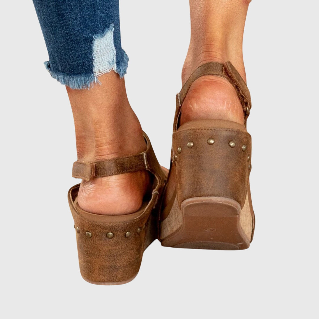 Adela | Women's Orthopedic Wedge Sandals with Adjustable Buckle and Cushioned Insole