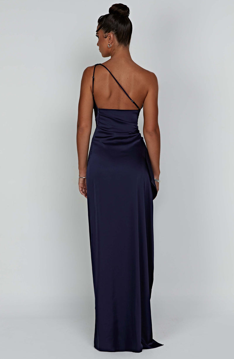 Saoirse | One-Shoulder Satin Long Bodycon Dress