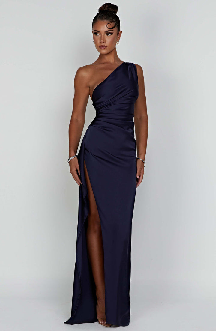 Saoirse | One-Shoulder Satin Long Bodycon Dress