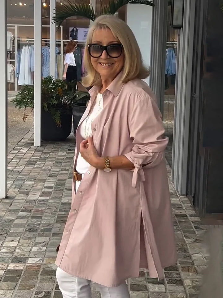 Isalyn – Flattering Cotton Jacket with Stand Collar