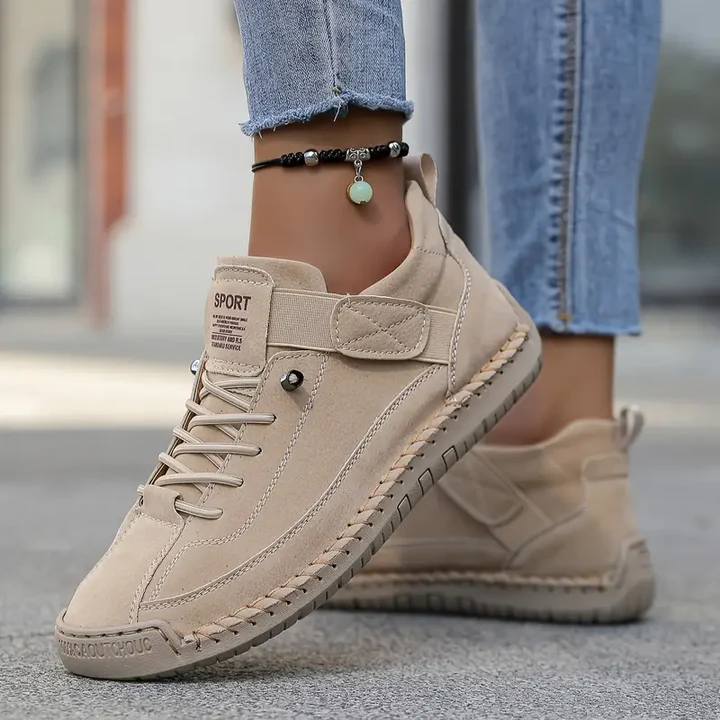 Saela | Women's Wide-Fit Orthopedic Slip-On Sneakers with Elastic Side Panels