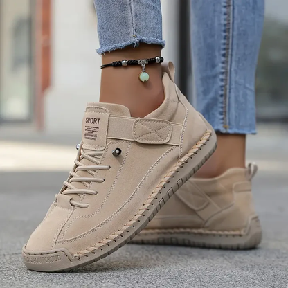 Saela | Women's Wide-Fit Orthopedic Slip-On Sneakers with Elastic Side Panels