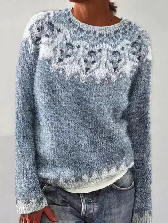 Lexi – Retro Nordic Pattern Autumn Jumper