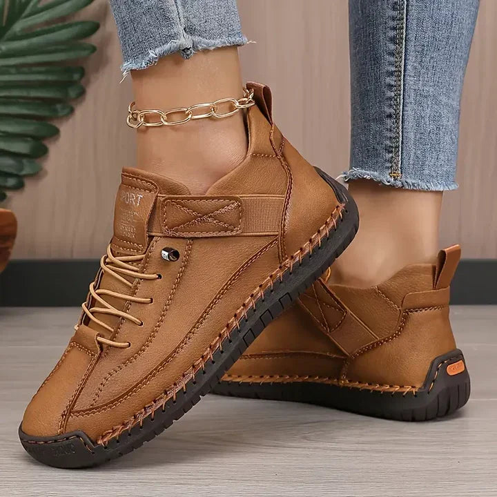 Saela | Women's Wide-Fit Orthopedic Slip-On Sneakers with Elastic Side Panels