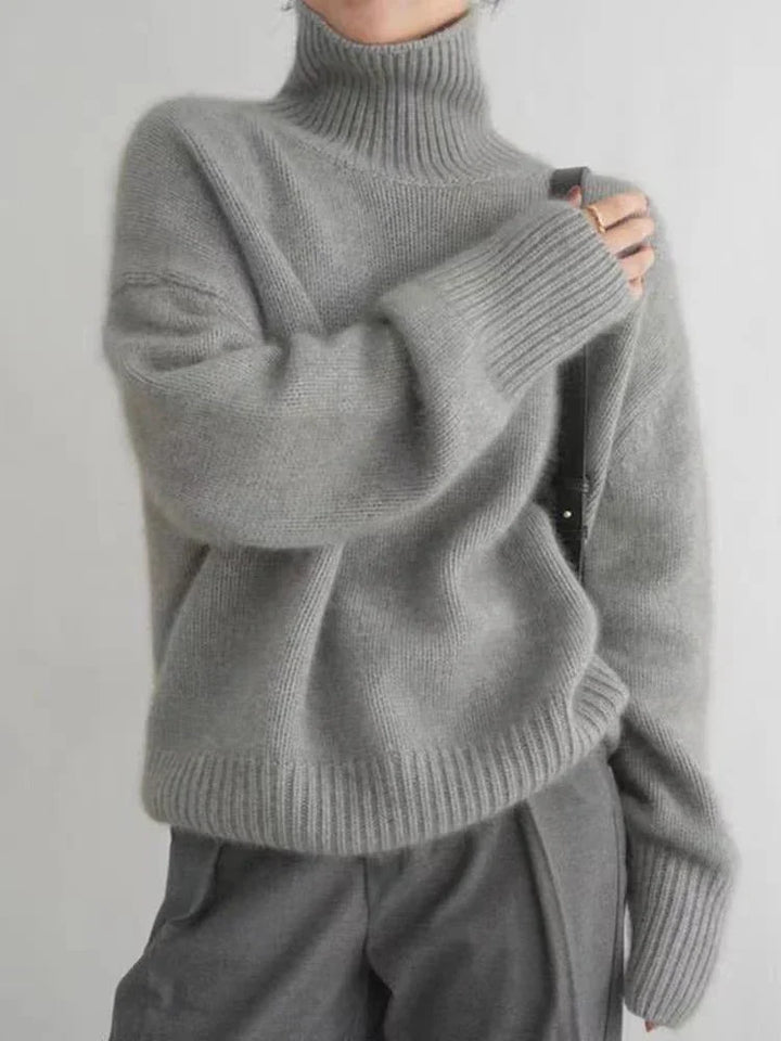 Kayla – High Collar Loose Knitted Jumper