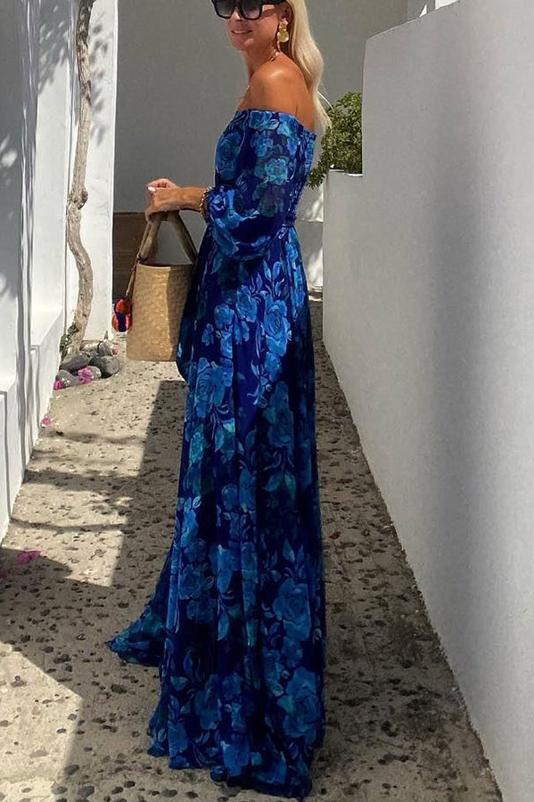 Nyala  – Floral Off-Shoulder Maxi Dress