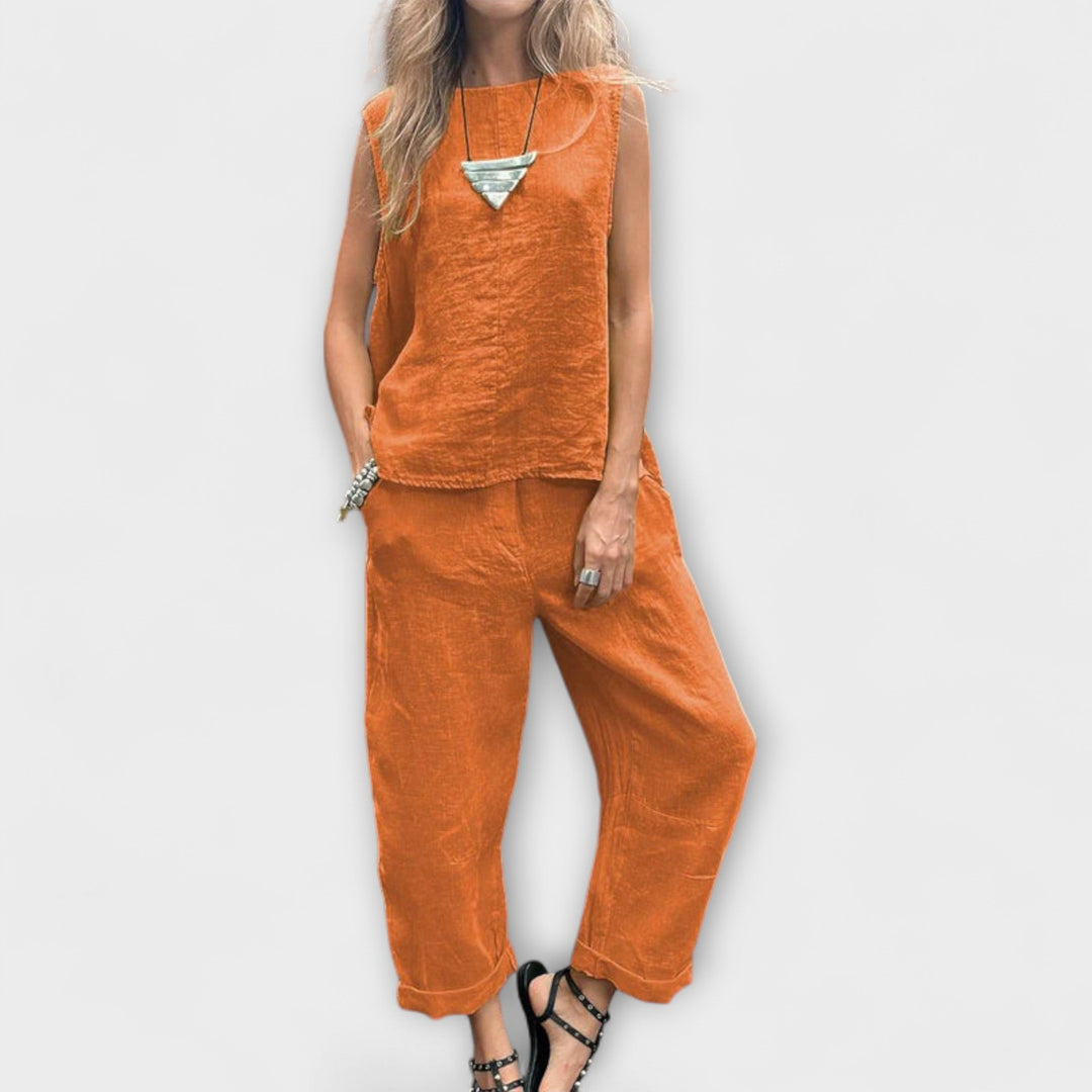 Jennifer – Relaxed Cotton-Linen Outfit