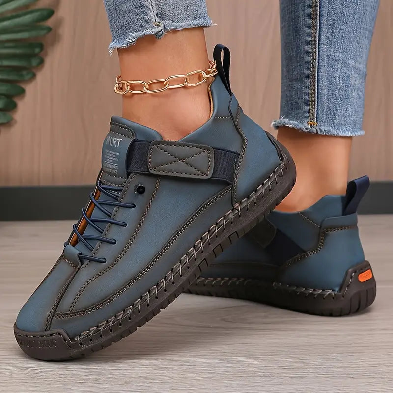 Saela | Women's Wide-Fit Orthopedic Slip-On Sneakers with Elastic Side Panels