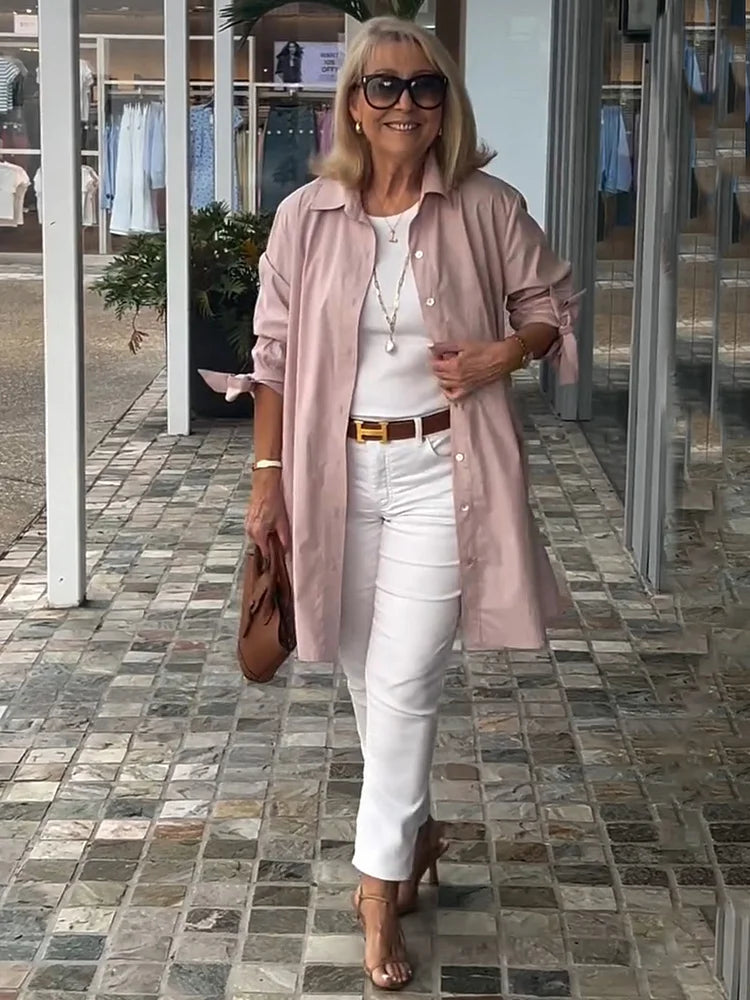 Isalyn – Flattering Cotton Jacket with Stand Collar