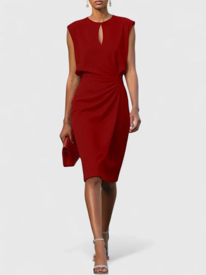 Lisandrah | Women's Sleek-Cut Solid Color Dress with Flattering Silhouette