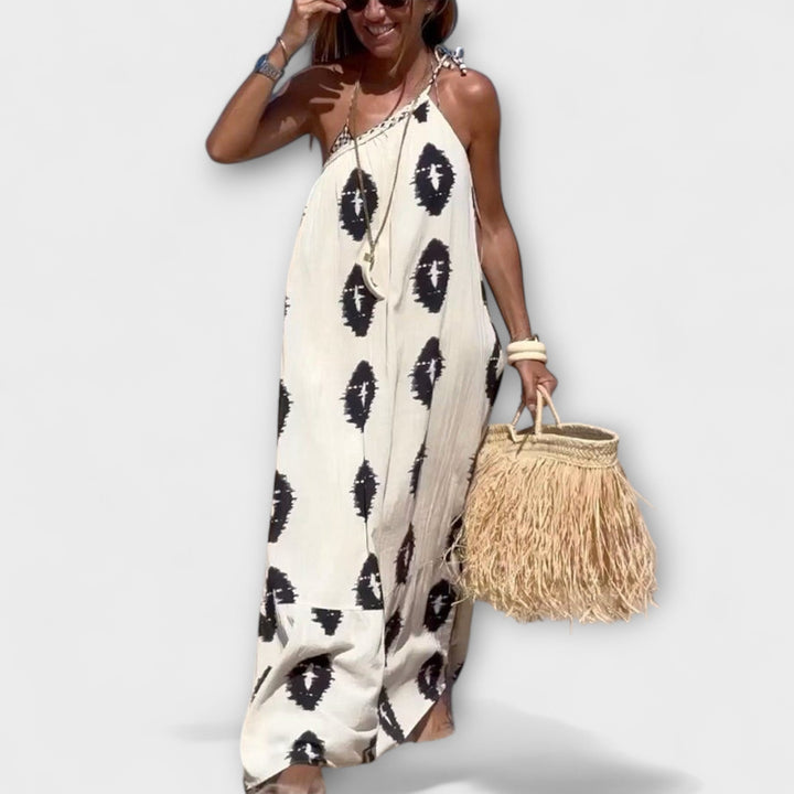Isla – Sunray Vibes One-Shoulder Maxi Dress